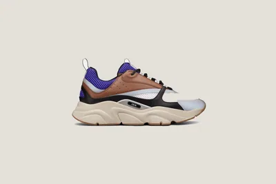 Sneaker B22 - Violet Blanc Marron Gris Noir