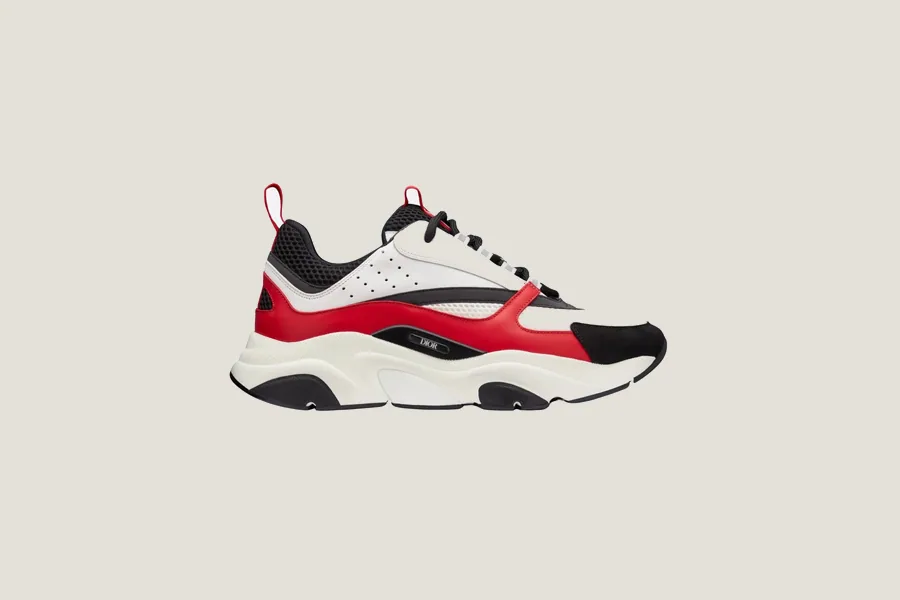 Sneaker B22 - Blanc Noir Rouge