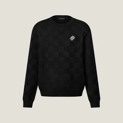 Pull Damier ornementé en laine