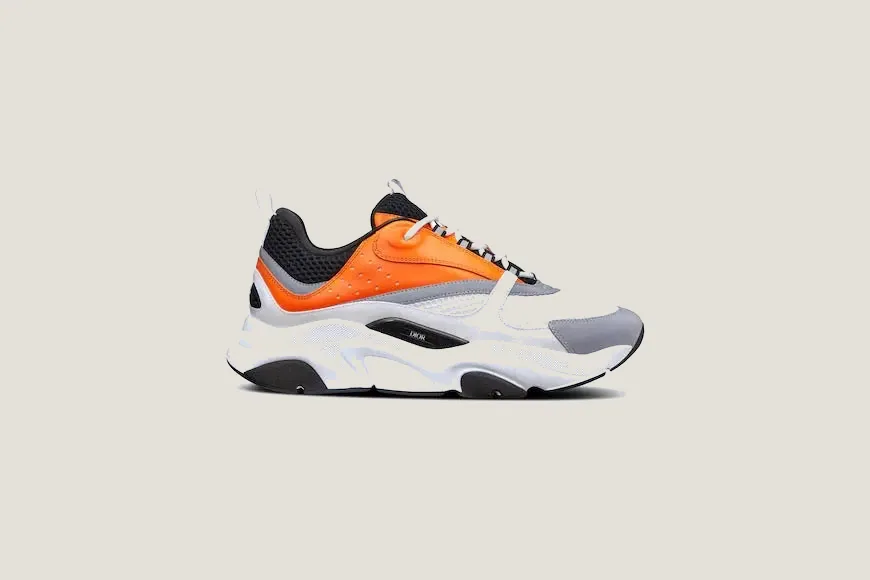 Sneaker B22 - Orange Gris Blanc