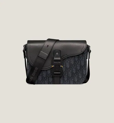 Sac Messenger à rabat Saddle Small - Oblique Noir