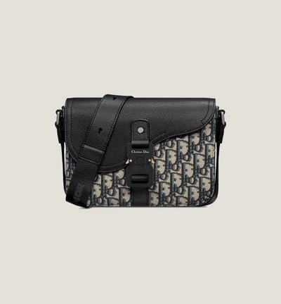 Sac Messenger à rabat Saddle Small - Beige Noir