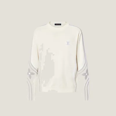 Pull à col rond en maille graphique