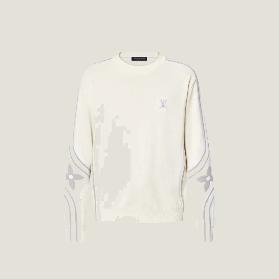 Pull à col rond en maille graphique