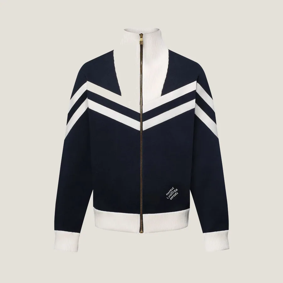 Blouson marin en maille de coton