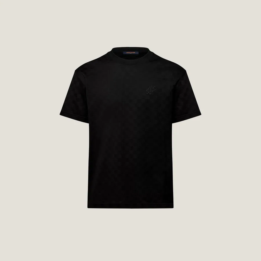 Tee-shirt à motif Damier et signature