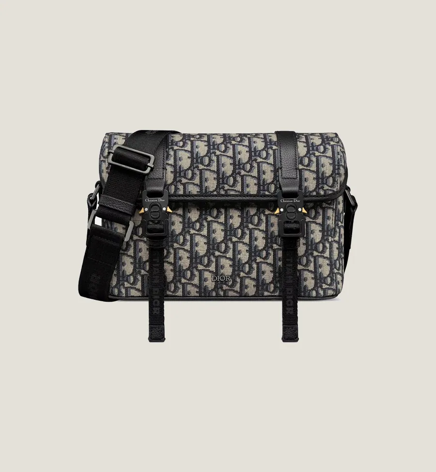 Sac Messenger à rabat Hit The Road - Beige Noir