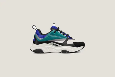 Sneaker B22 - Blanc Bleu Vert Noir