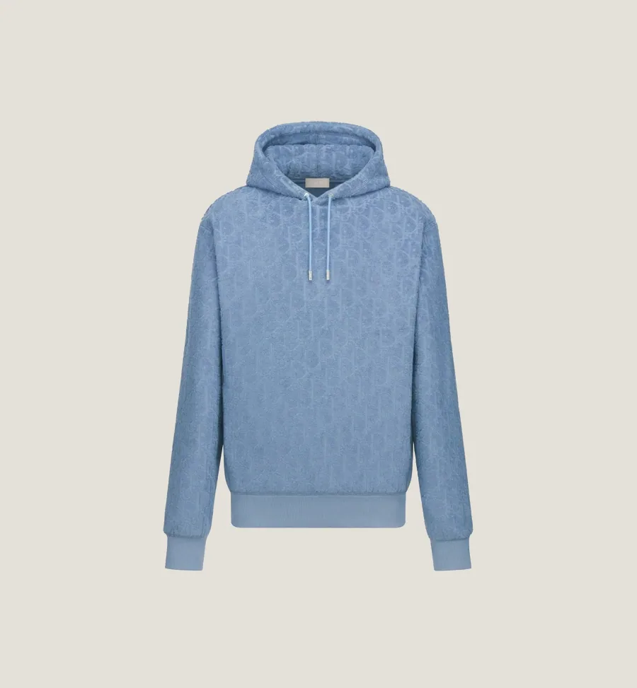 Sweatshirt à capuche CD Oblique, coupe relax - Bleu