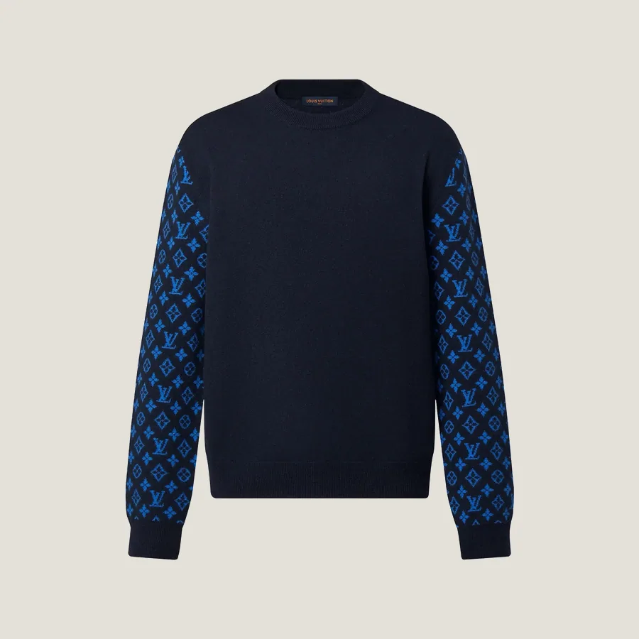 Pull à col rond Monogram en cachemire mélangé