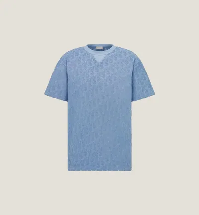 T-shirt Dior Oblique, coupe relax - Bleu