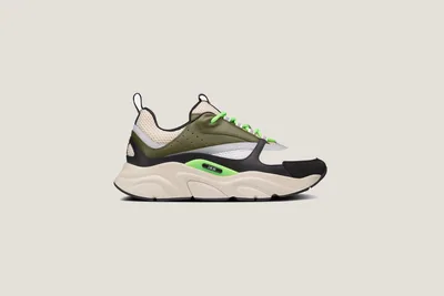 Sneaker B22 - Crème Olive Blanc Noir
