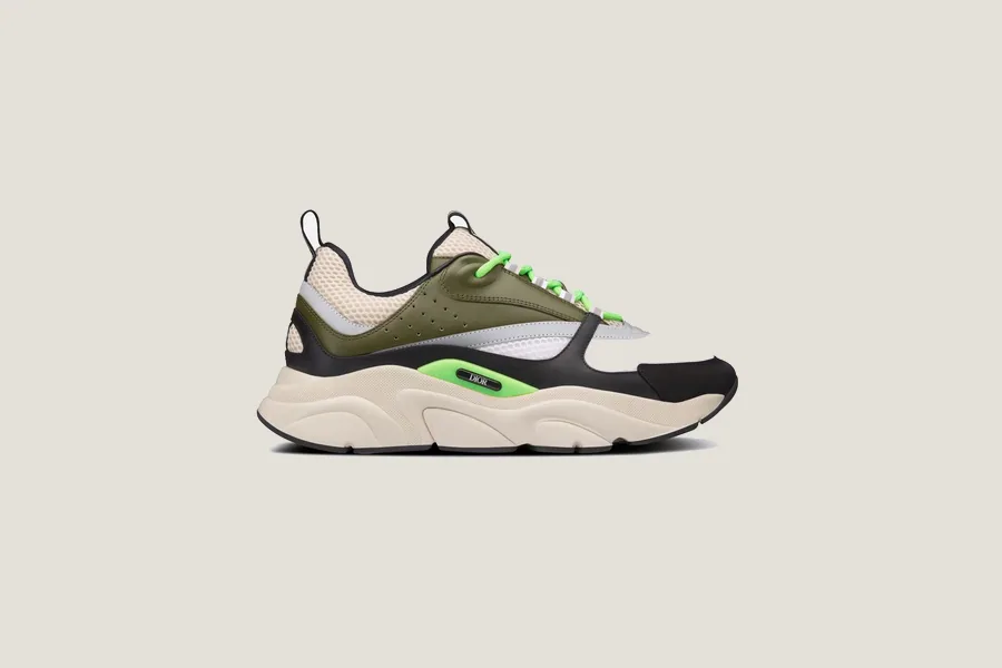 Sneaker B22 - Crème Blanc Noir Olive Gris