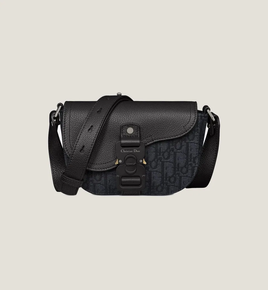 Mini sac Messenger à rabat Saddle - Noir