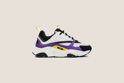 Sneaker B22 - Blanc Noir Violet