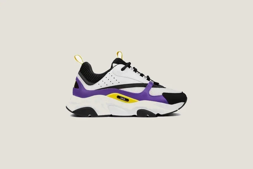 Sneaker B22 - Blanc Noir Violet
