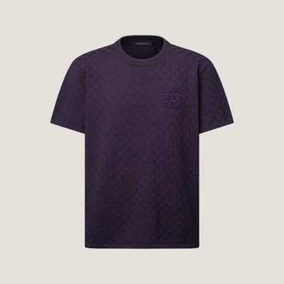 Tee-shirt en maille jacquard Damier