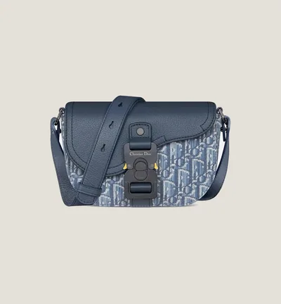 Mini sac Messenger à rabat Saddle - Bleu